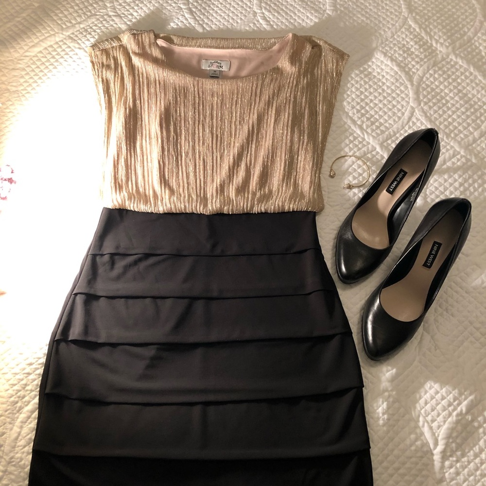 Gold/Black Dress
